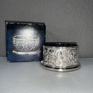 Leonard Silver Plated Georgian Bottle Caddy Wine Bottle Holder "Raisin" No. 929